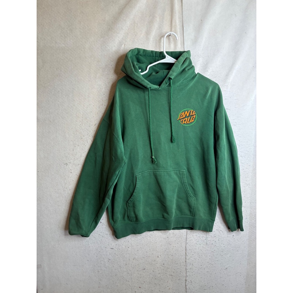 Santa Cruz Skateboards Green Dot Logo Pullover Hoodie Mens XL IND4000C Skater